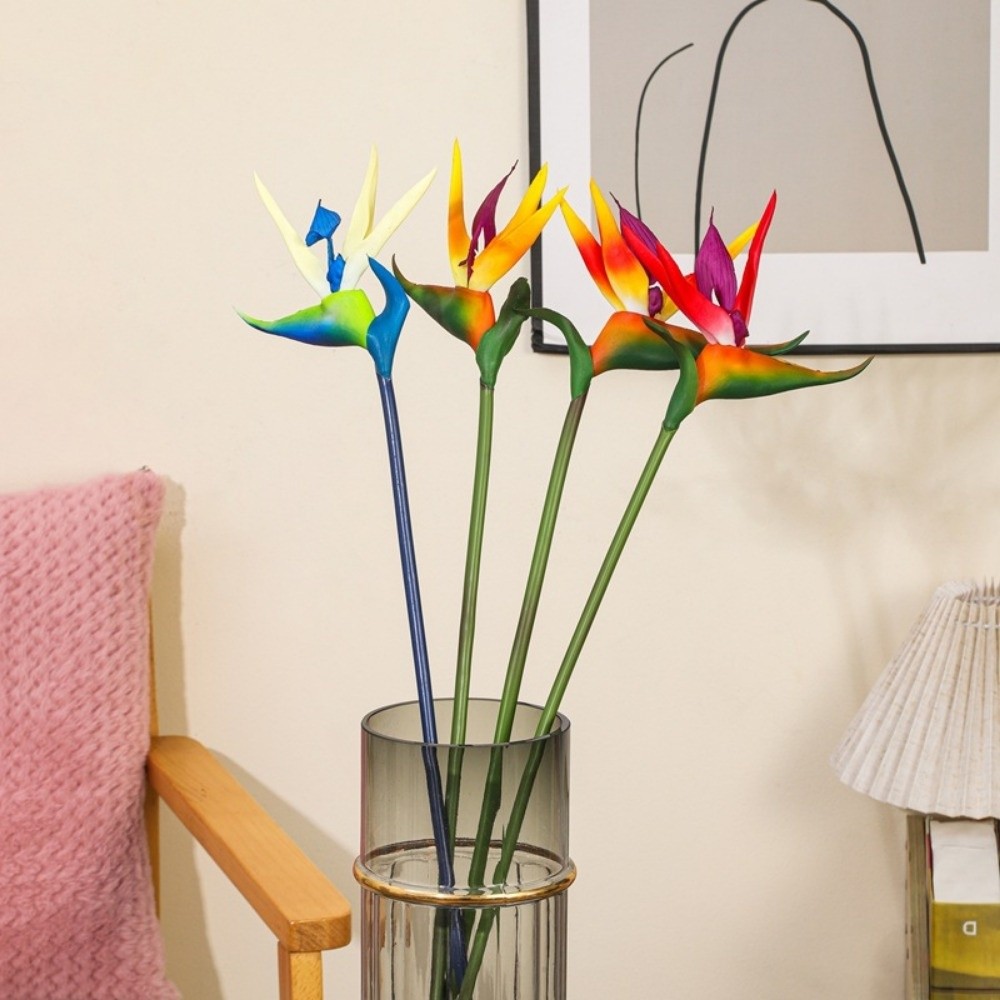 Bird Paradise Strelitzia - Sztuczne kwiaty Strelitzia z długim łodygiem,